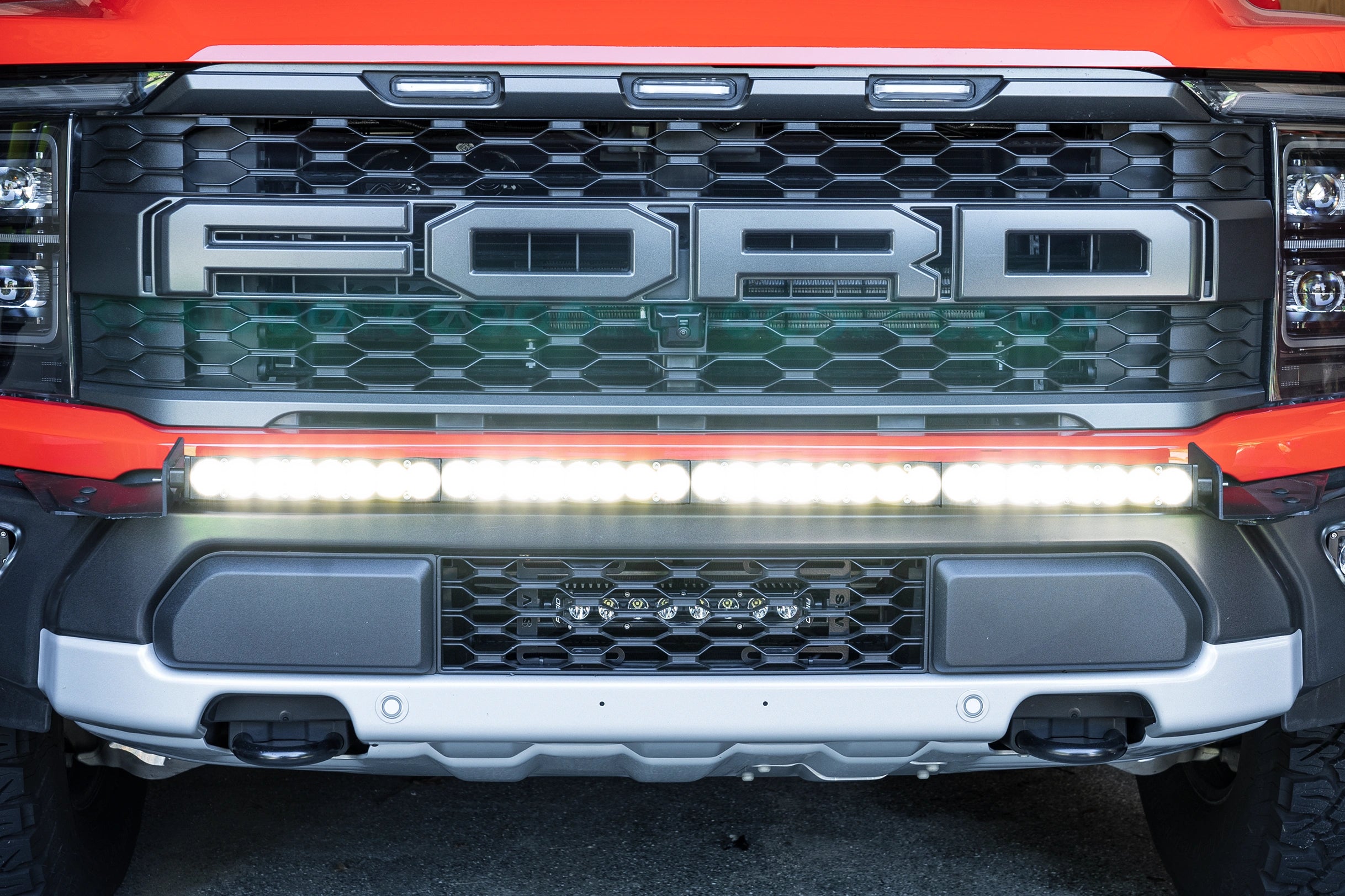 SPV Parts 2021+ Gen 3 Ford Raptor Baja Designs S8 or ONY6 40 inch Bumper Light Bar Kit