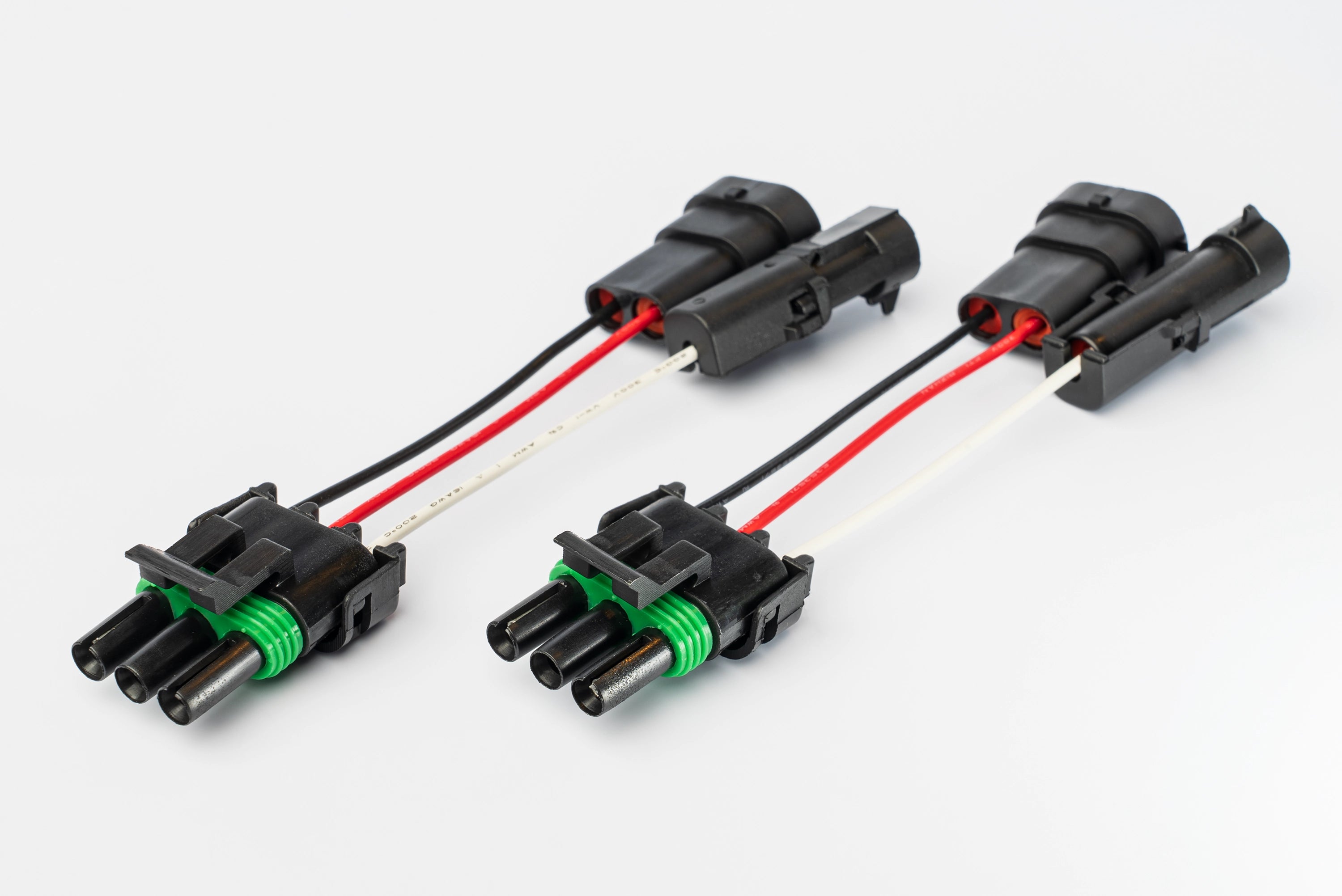 3 Pole WP Connector Adapters to H11 Factory Fog Connector with Backlight Port (Pair) (Bronco & Others)