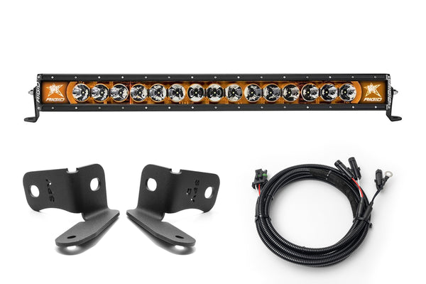 SPECIAL LIMITED BUY (With Harness/Mounts) 2021+ Ford Bronco Modular Bumper Radiance 30 inch Light Bar KIT (Works WITH Ford Brush Bar)