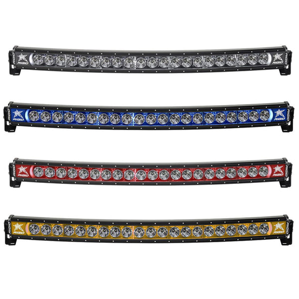 Rigid Industries 20 Inch LED Light Bar Single Row Curved Blue Backlight  Radiance Plus RIGID Industries