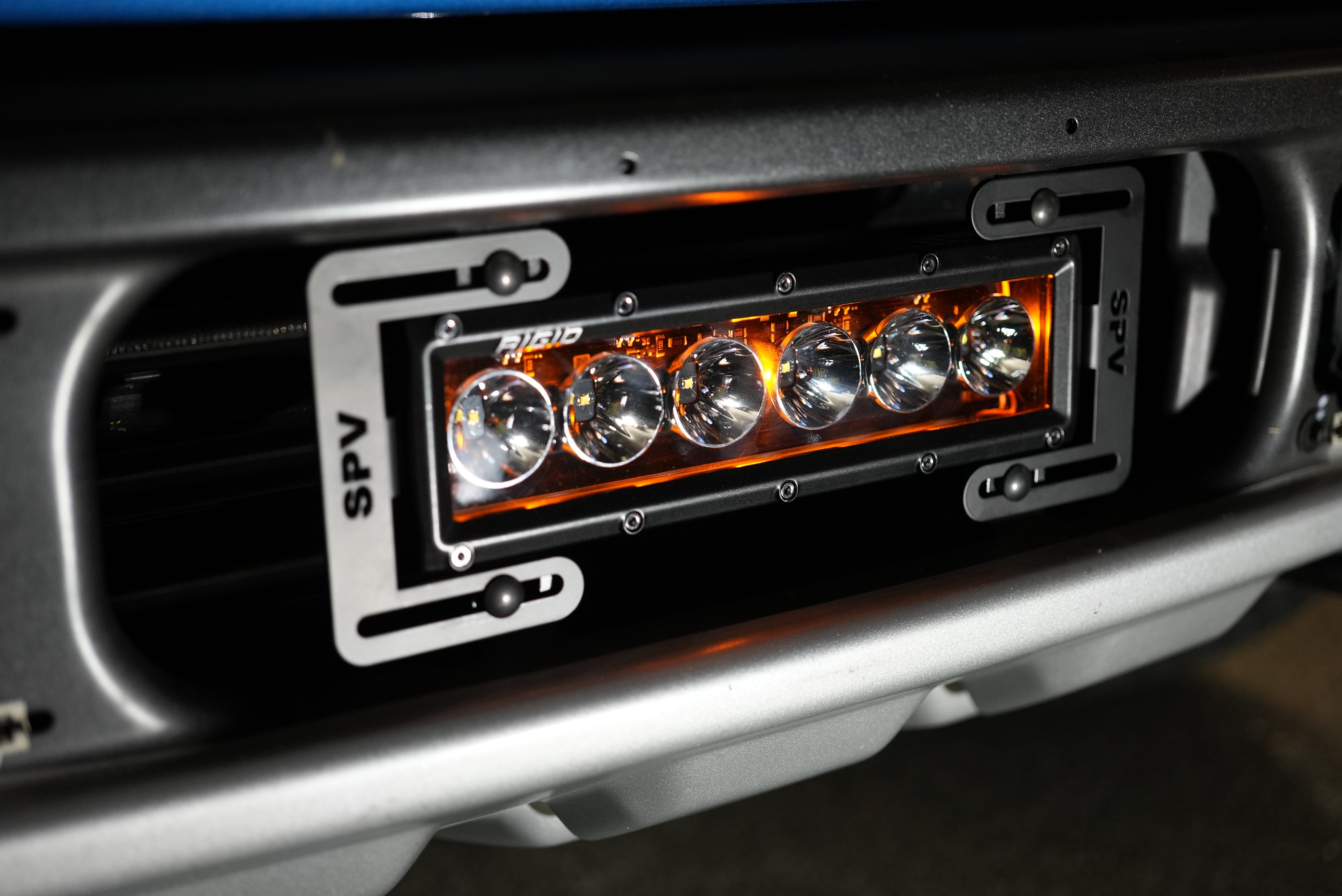 SPV Parts 2017-2020 Ford F-150 Raptor (FULL SIZE) 10'' LOWER Grille Light Bar Kit w/ Rigid Radiance LED (Behind Grille)