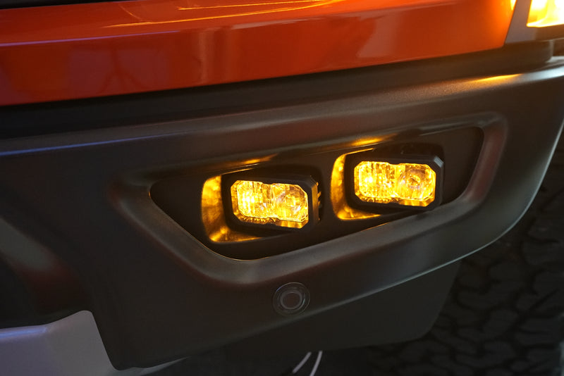 SPV Parts 2021-2024 Ford F-150 & Bronco Raptor OEM Fog Light Upgrade Kit with Brackets and Diode Dynamics SSC2 Lights