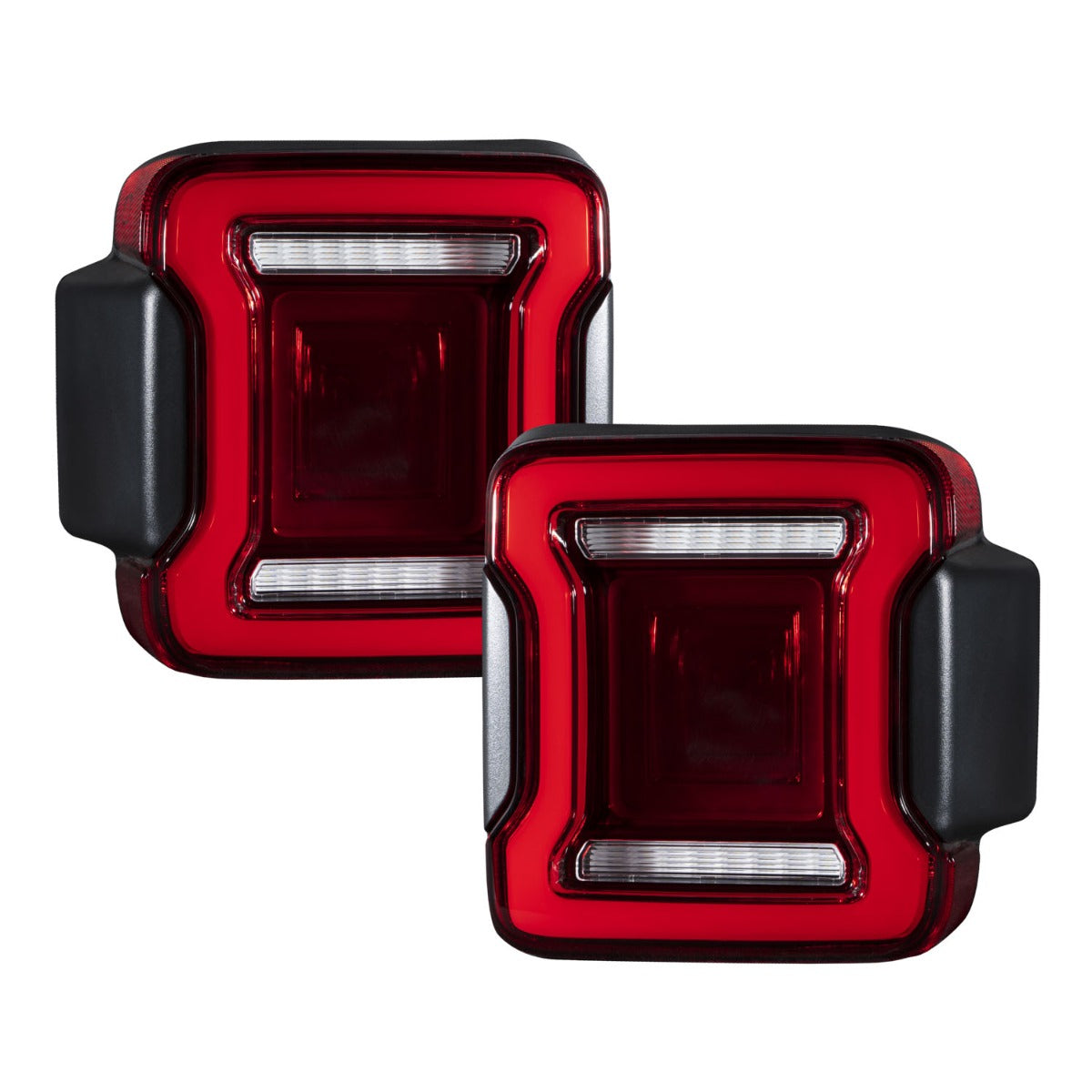 2018-2023 Jeep Wrangler LED Tail Lights Red or Smoked Lens Pair Form L