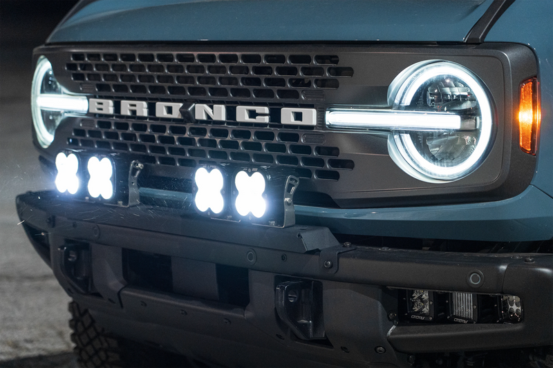 Limited Special Buy - SPV Parts 2021+ Ford Bronco Modular Bumper Universal Slotted Cross Mount (Fits MANY lights)