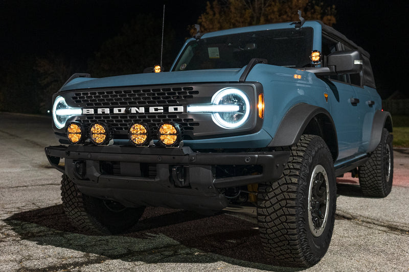 Limited Special Buy - SPV Parts 2021+ Ford Bronco Modular Bumper Universal Slotted Cross Mount (Fits MANY lights)