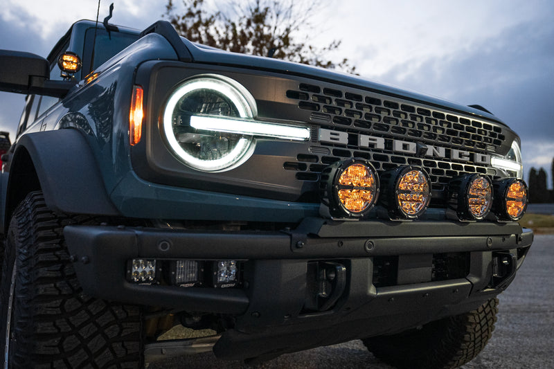 Limited Special Buy - SPV Parts 2021+ Ford Bronco Modular Bumper Universal Slotted Cross Mount (Fits MANY lights)