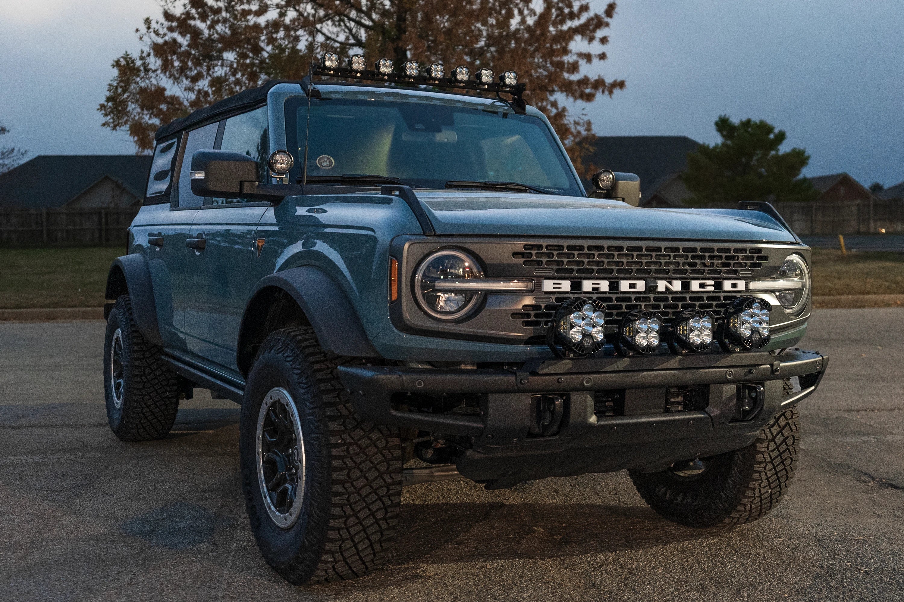 Ford Bronco Roof Line HIGH Mounts - Direct Replacement for Rigid 46723 SR Kit (Brackets Only)
