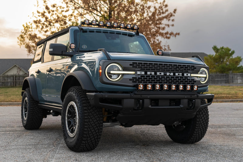 Ford Bronco Roof Line HIGH Mounts - Direct Replacement for Rigid 46723 SR Kit (Brackets Only)