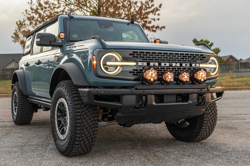 Limited Special Buy - SPV Parts 2021+ Ford Bronco Modular Bumper Universal Slotted Cross Mount (Fits MANY lights)