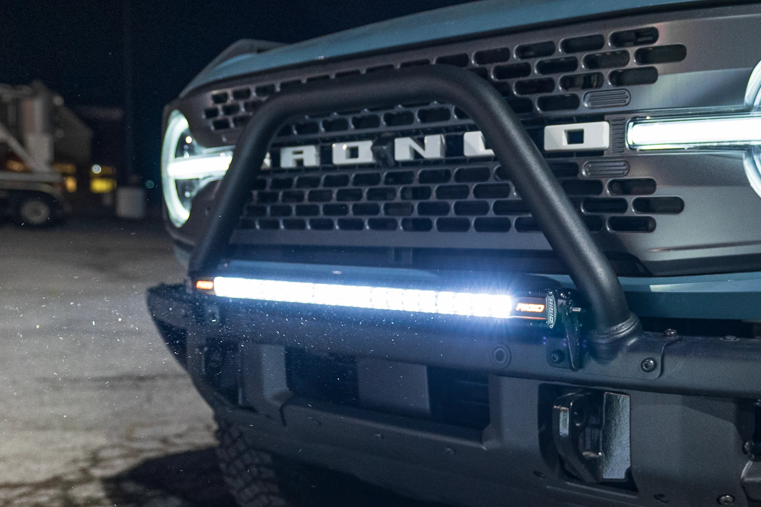 SPV Parts 2021+ Ford Bronco Modular Bumper Light / Light Bar Mounts for 30" Light Bars (Works WITH Ford Brush Bar)