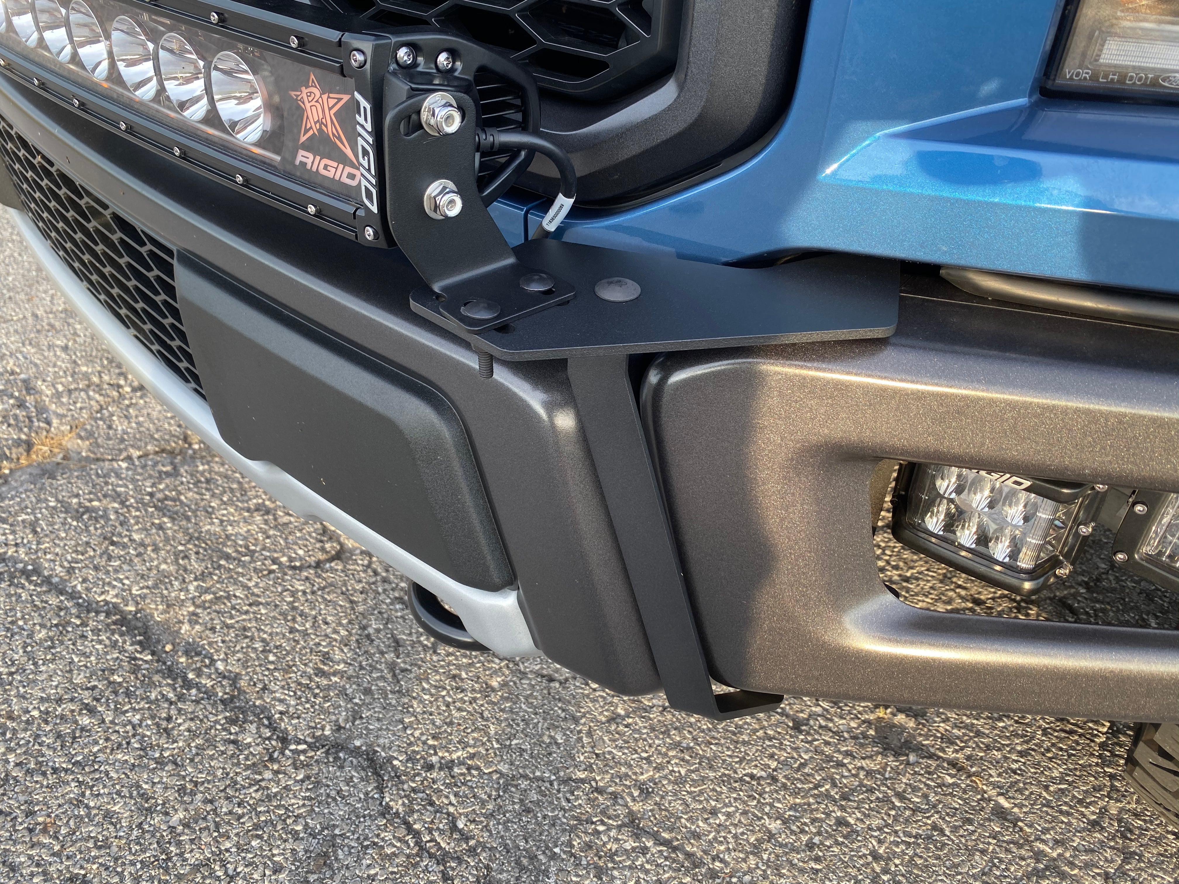 SPV Parts 2017-2020 Ford F-150 Raptor NO DRILL Bumper Mount & Rigid 40'' Curved Light Bar Kit