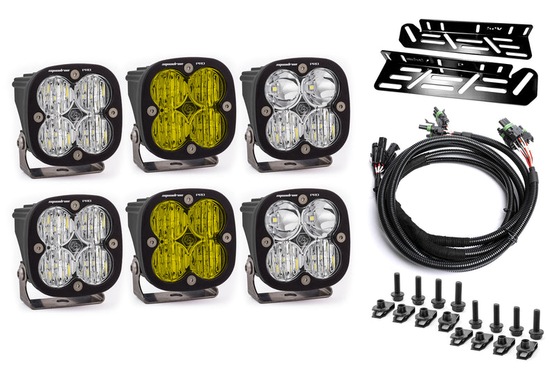 SPV Parts 2021-2023 Ford Raptor Baja Designs Sport & PRO Triple Fog Light Kit (With Brackets)