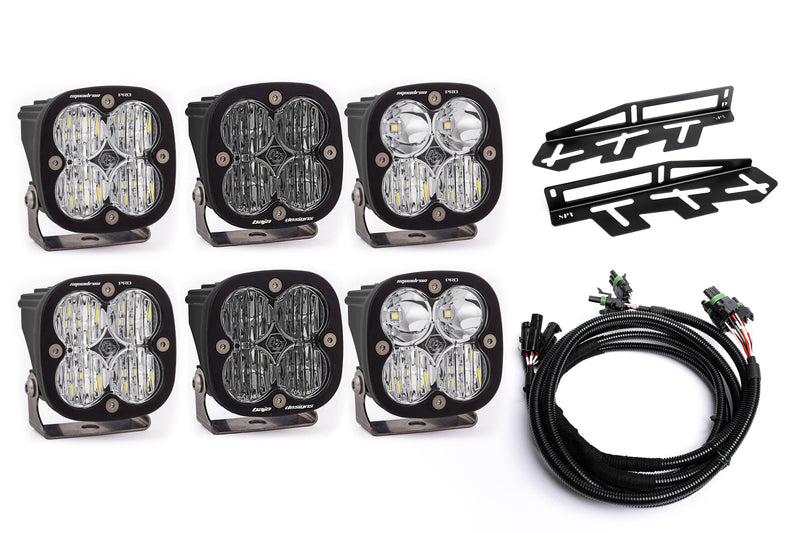 SPV Parts 2017-2020 Ford Raptor Baja Designs Sport & PRO Triple Fog Light Kit (With Brackets)