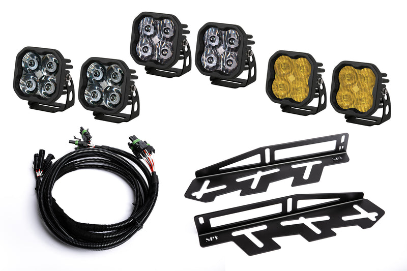 SPV Parts 2017-2020 Ford Raptor Diode Dynamics Sport & PRO Fog Light Kit (With Brackets & Harness)
