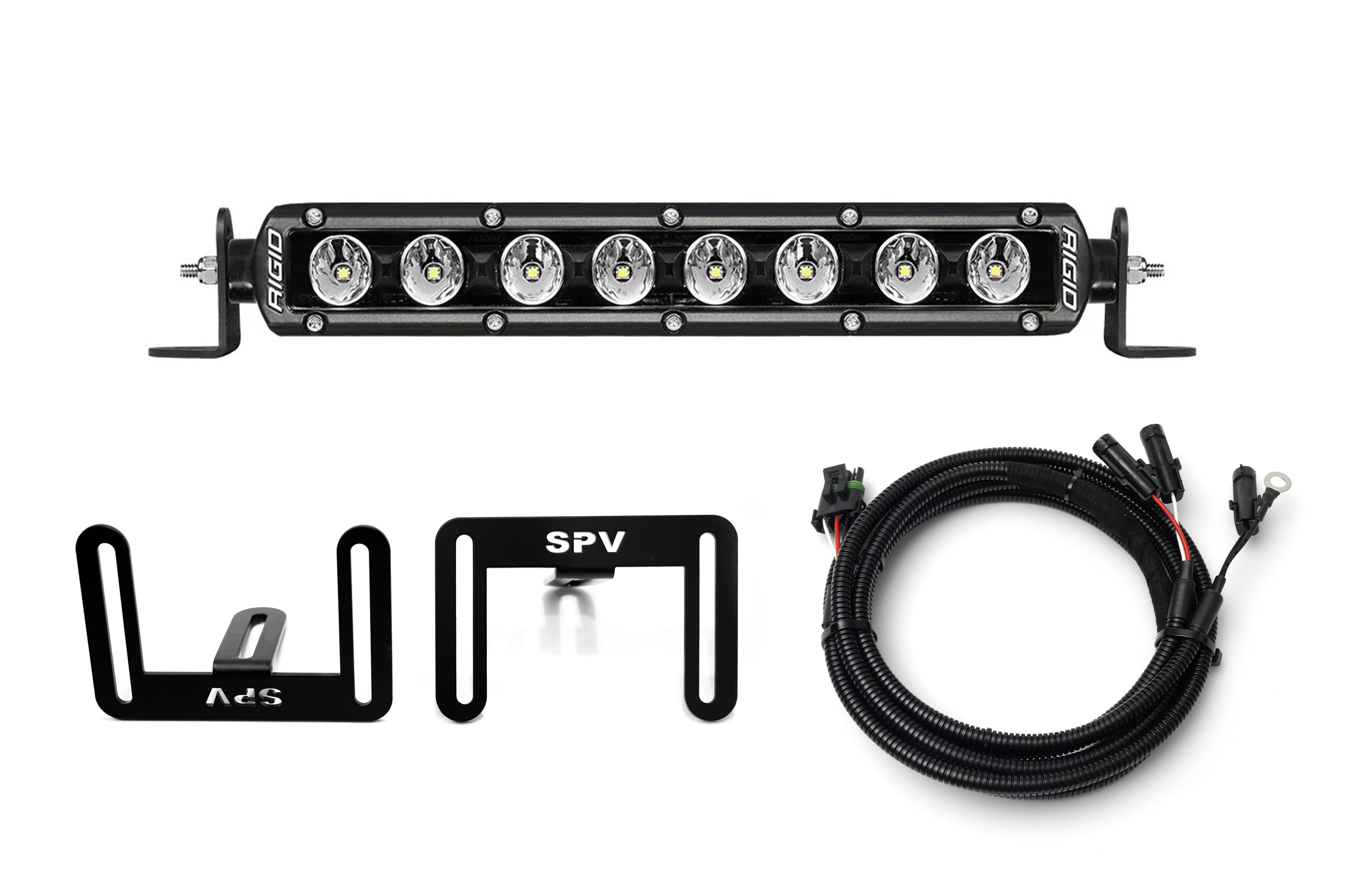 SPV Parts 2021-2023 Ford F-150 Raptor 10'' LOWER Grille w/Rigid Industries Light Bar Kit (Behind Grille)