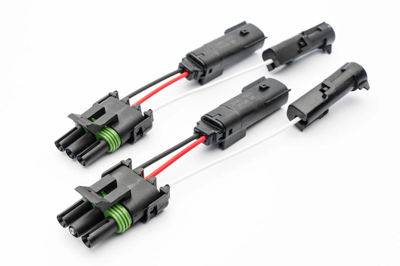 2021-2022 Ford F-150 Raptor OEM FOG Connector (Pair) to 3 Way Weather Pack Adapter / Backlight Port (Diode Dynamics/Radiance)