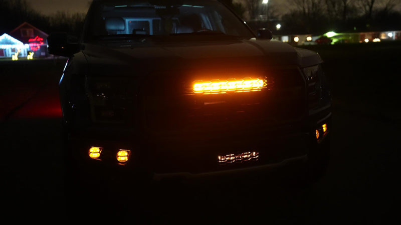 SPV Parts 2021-2023 Ford F-150 Raptor 10'' LOWER Grille w/Rigid Industries Light Bar Kit (Behind Grille)