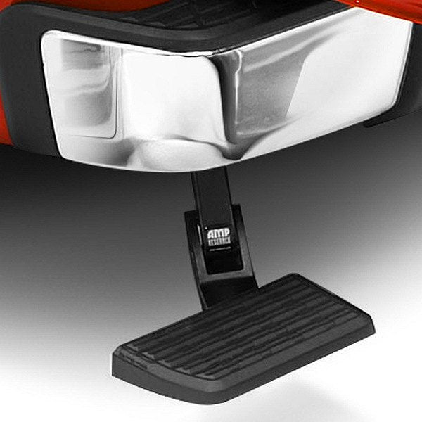 top view of the amp bed step shown in the extended position 