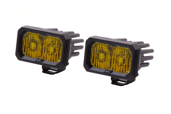Diode Dynamics SSC2 Stage Series 2" Amber Standard LED Pod (pair) (BACKLIT)