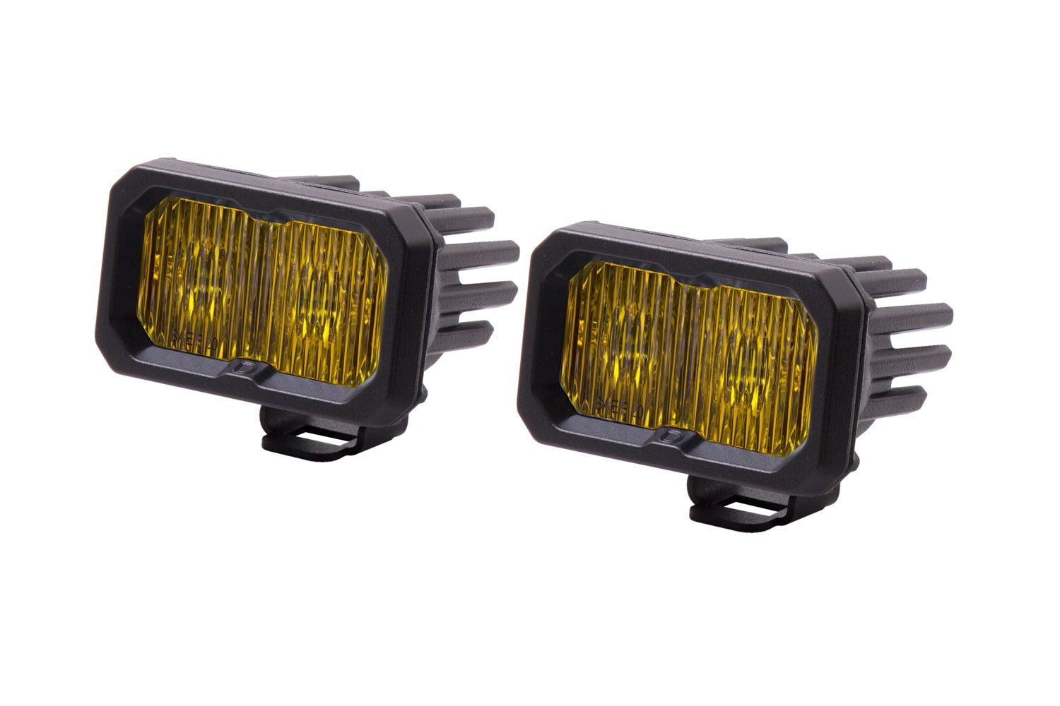 Diode Dynamics SSC2 Stage Series 2" YELLOW Standard LED Pod (pair) (BACKLIT)
