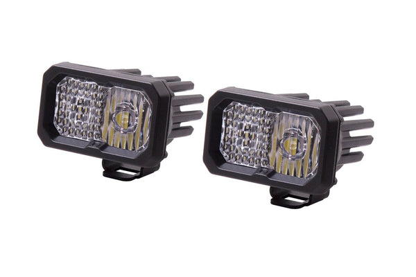 Diode Dynamics SSC2 Stage Series 2" PRO White Standard LED Pod (pair) (BACKLIT)