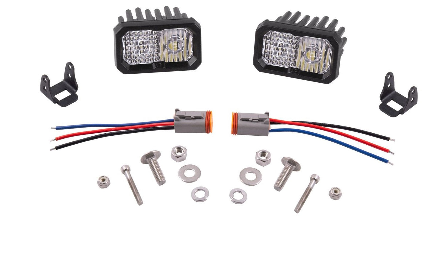 Diode Dynamics SSC2 Stage Series 2" PRO White Standard LED Pod (pair) (BACKLIT)