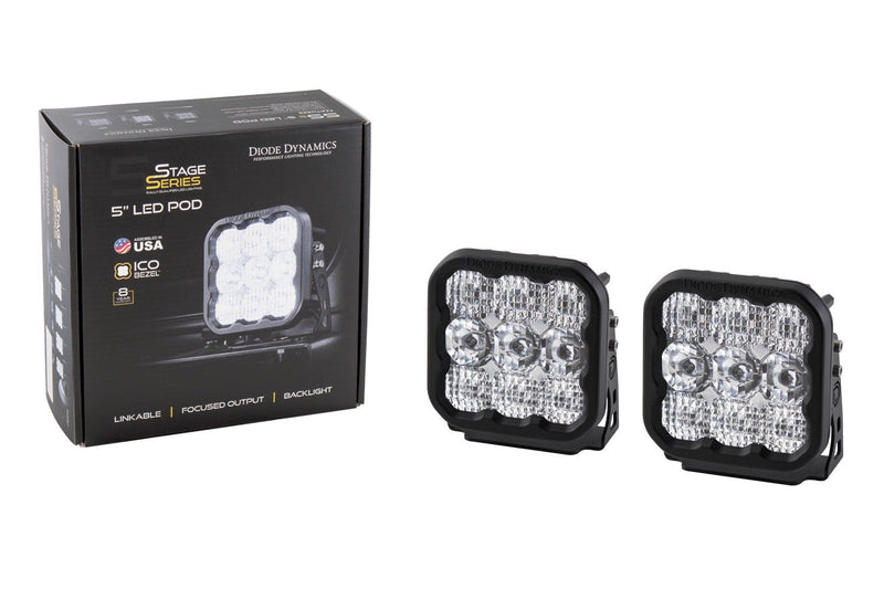 Diode Dynamics Stage Series 5" White PRO LED Pod (pair) SS5