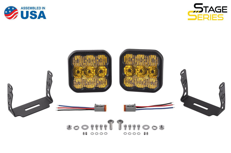 Diode Dynamics Stage Series 5" YELLOW SPORT LED Pod (pair) SS5