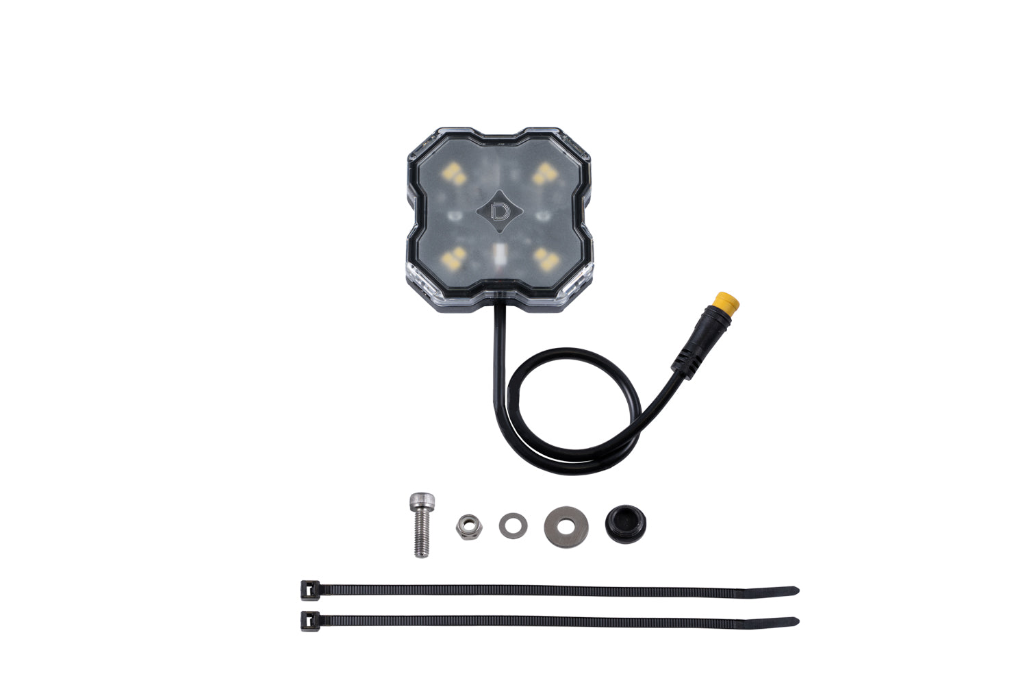 Diode Dynamics Stage Series Single-Color LED Rock Light, White Diffused M8 (one) - DD7435