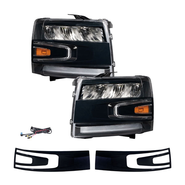 2007-2013 Chevrolet Silverado LED Reflector Headlights Pair Form Lighting - FL0004