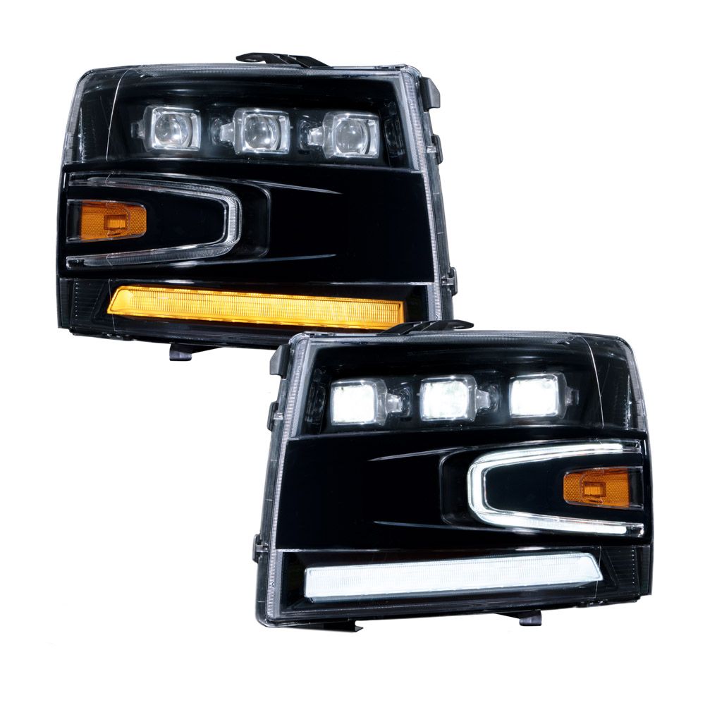 2007-2013 Chevrolet Silverado LED Projector Headlights Pair Form Lighting - FL0005