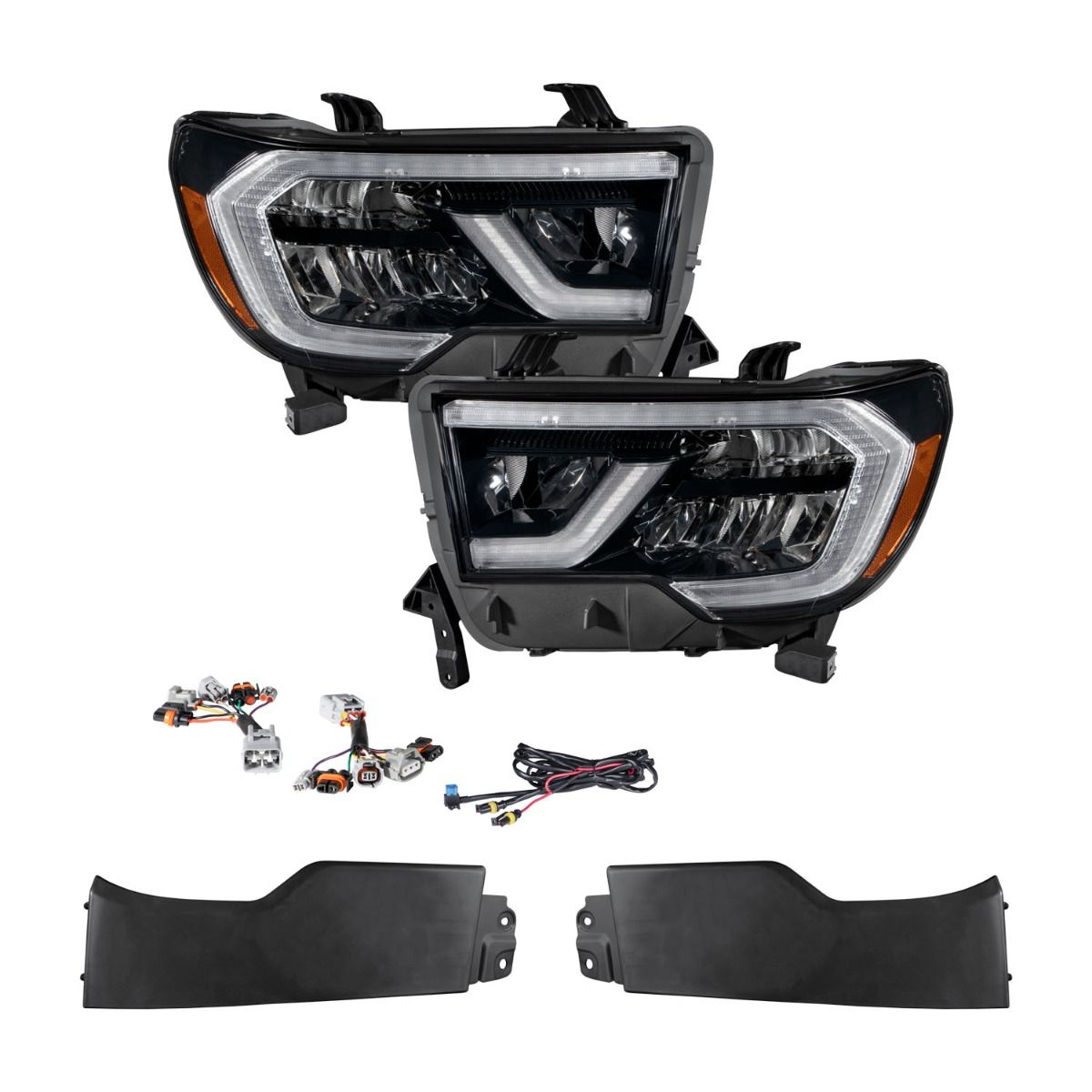 2007-2013 Toyota Tundra and 2008-2017 Sequoia LED Reflector Headlights Pair Form Lighting - FL0010