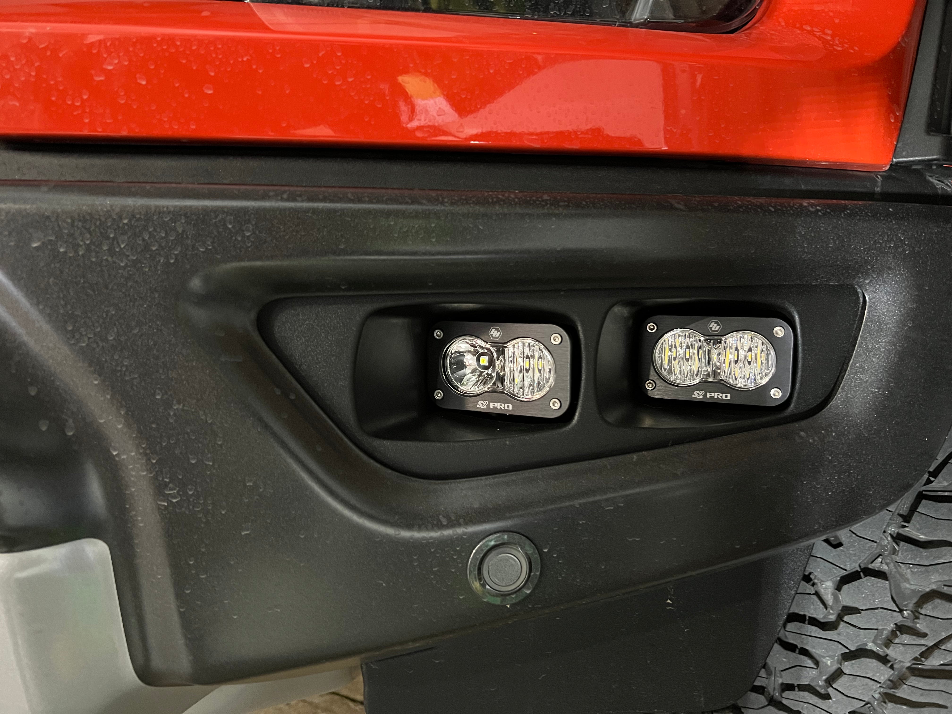 SPV Parts 2021-2024 Ford F-150 & Bronco Raptor OEM Fog Light Upgrade Kit with Brackets and Baja Designs S2 Lights