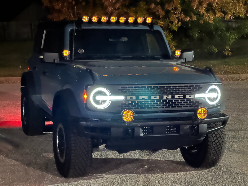 Ford Bronco Roof Line HIGH Mounts - Direct Replacement for Rigid 46723 SR Kit (Brackets Only)