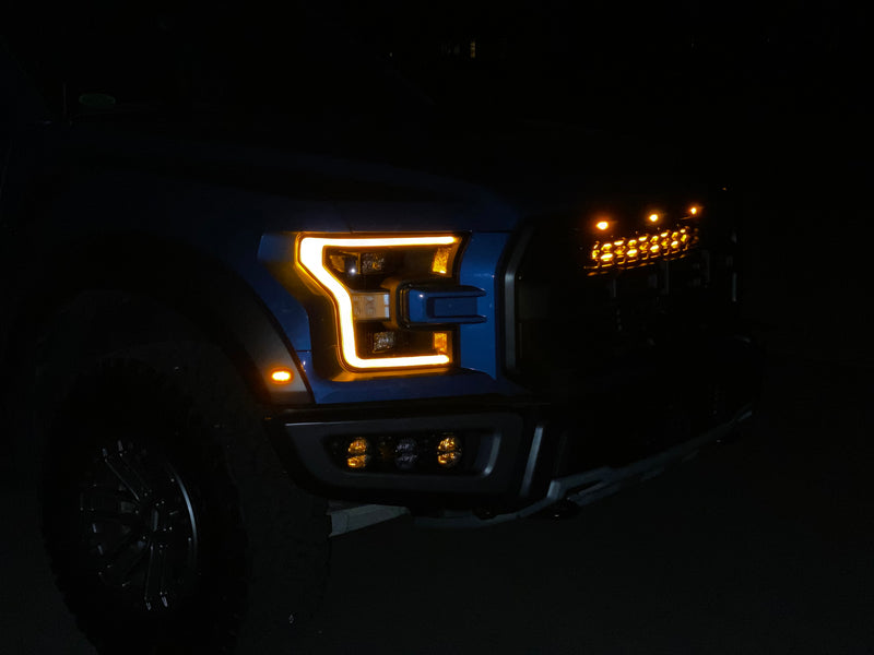 SPV Parts 2017-2020 Ford F-150 Raptor Rigid SRL Behind Grille Light Bar Kit LED
