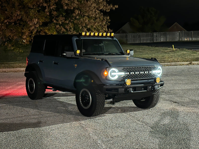Ford Bronco Roof Line HIGH Mounts - Direct Replacement for Rigid 46723 SR Kit (Brackets Only)
