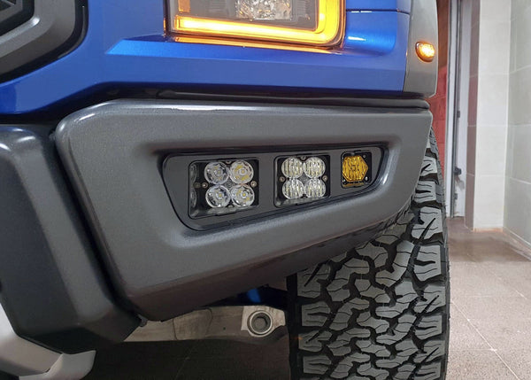 TRIPLE BEZEL FOG KIT (CHOOSE YOUR 3" CUBE LIGHTS) - 2017+ RAPTOR