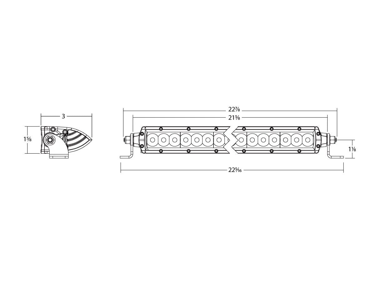 Rigid SR-Series AMBER Pro Light Bars (Sizes 20''-30'')