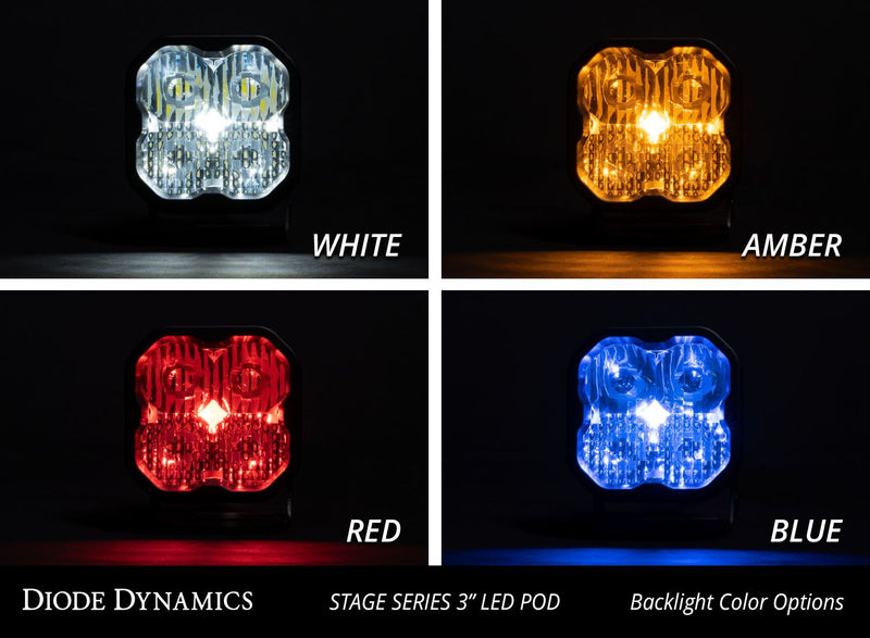 Diode Dynamics SS3 Stage Series 3" (YELLOW) Max Standard LED Pod (Pair)