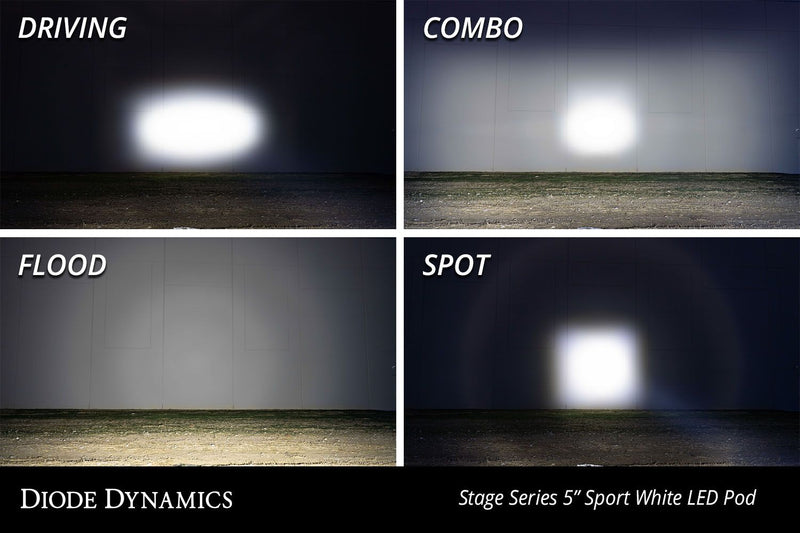 Diode Dynamics Stage Series 5" YELLOW SPORT LED Pod (pair) SS5
