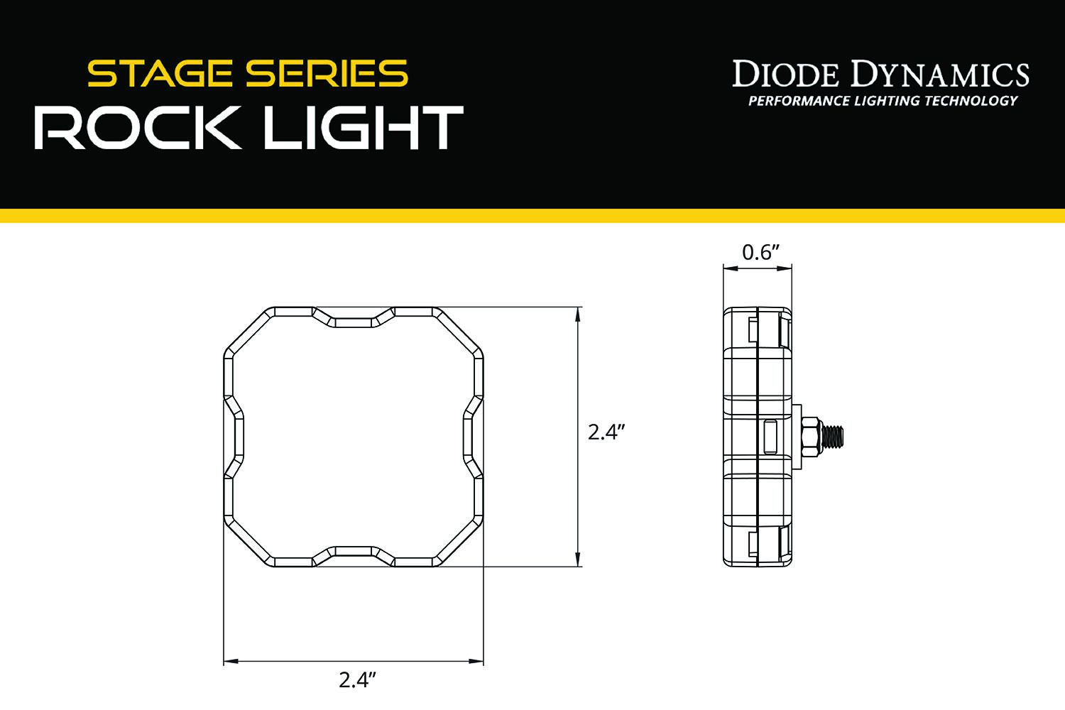 Diode Dynamics Stage Series RGBW LED Rock Light (1, 2, 4 or Diode Dynamics Stage Series RGBW LED Rock Light (1, 2, 4 or